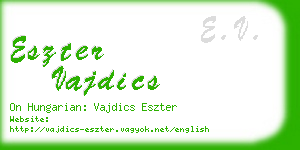 eszter vajdics business card